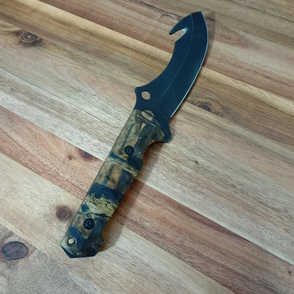 Mossy Oak Camo Camoflauge Knife Set Fixed Blade Gut Hook Hunting Fishing‎